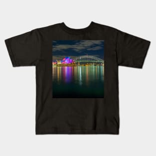 Beautiful Sydney Harbour at Night, Sydney, NSW, Australia Kids T-Shirt